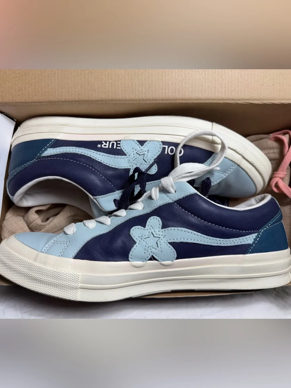 Golf Le Fleur Kids Navy and Light Blue Low-Top Sneakers